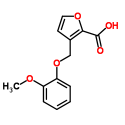 3-[(2-Methoxyphenoxy)methyl]-2-furoic acid Structure