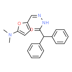 Benzeneacetic acid,-alpha--phenyl-,[[5-(dimethylamino)-2-furanyl]methylene]hydrazide (9CI) structure