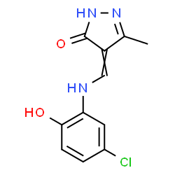 4-[(5-CHLORO-2-HYDROXY-PHENYLAMINO)-METHYLENE]-5-METHYL-2,4-DIHYDRO-PYRAZOL-3-ONE Structure