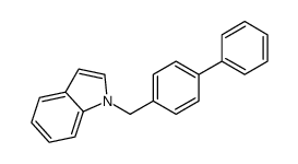 1-[(4-phenylphenyl)methyl]indole结构式