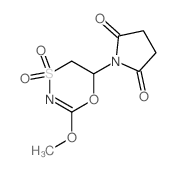 2,5-Pyrrolidinedione,1-(5,6-dihydro-2-methoxy-4,4-dioxido-1,4,3-oxathiazin-6-yl)- Structure