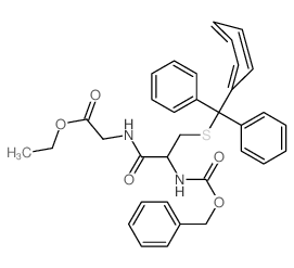 Glycine,N-[N-[(phenylmethoxy)carbonyl]-S-(triphenylmethyl)-L-cysteinyl]-, ethyl ester(9CI) structure