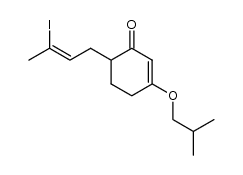 6-((Z)-3-iodobut-2-en-1-yl)-3-isobutoxycyclohex-2-en-1-one Structure