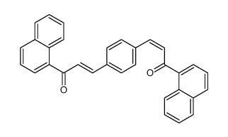 1-naphthalen-1-yl-3-[4-(3-naphthalen-1-yl-3-oxoprop-1-enyl)phenyl]prop-2-en-1-one Structure