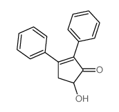 5-hydroxy-2,3-diphenyl-cyclopent-2-en-1-one结构式