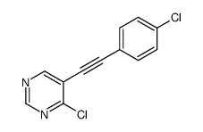 4-chloro-5-[2-(4-chlorophenyl)ethynyl]pyrimidine结构式