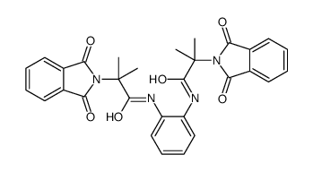 N,N'-1,2-亚苯基双[1,3-二氢-α,α-二甲基1,3-二氧代-2H-异吲哚-2-乙酰胺结构式