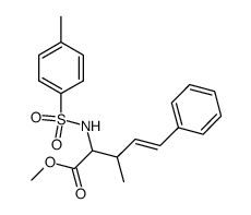 methyl (E)-3-methyl-5-phenyl-2-(4-tolylsulfonylamino)pent-4-enoate结构式