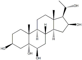 (16S,20S)-Pregnan-3beta,5alpha,6beta,16,20-pentaol Structure