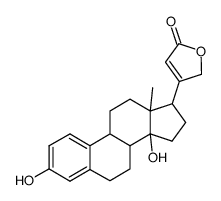 3,14-dihydroxy-19-nor-14β-card-1,3,5(10),20(22)-tetraenolide结构式