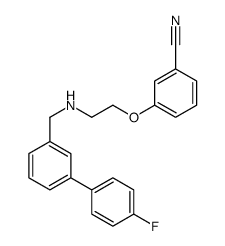 3-[2-[[3-(4-fluorophenyl)phenyl]methylamino]ethoxy]benzonitrile Structure
