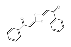 Ethanone, 2,2'-(1,3-dithietane-2,4-diylidene)bis[1-phenyl- (9CI) structure