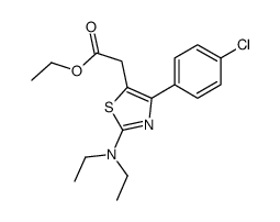 ethyl 2-[4-(4-chlorophenyl)-2-(diethylamino)-1,3-thiazol-5-yl]acetate结构式
