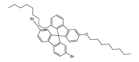 2',7'-dibromo-1,6-dioctoxy-9,9'-spirobi[fluorene]结构式