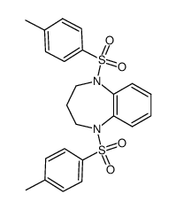 1,5-bis-(toluene-4-sulfonyl)-2,3,4,5-tetrahydro-1H-benzo[b][1,4]diazepine结构式