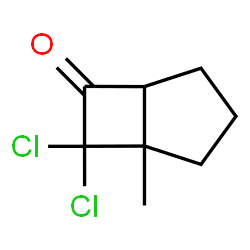 7,7-Dichloro-1-methylbicyclo[3.2.0]heptan-6-one结构式