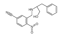 (R)-3-[[N-(1-HydroxyMethyl-2-phenylethyl)amino]Methyl]-4-nitrobenzenecarbonitrile结构式