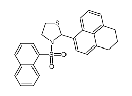 (9CI)-2-(2,3-二氢-1H-萉-6-基)-3-(1-萘磺酰基)-噻唑烷结构式