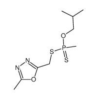 methyl-phosphonodithioic acid O-isobutyl ester S-(5-methyl-[1,3,4]oxadiazol-2-ylmethyl) ester Structure