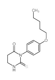3-(4-pentoxyphenyl)-2-sulfanylidene-1,3-diazinan-4-one结构式