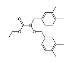 N-(3,4-Dimethyl-benzyl)-N-(3,4-dimethyl-benzyloxy)-carbamidsaeure-ethylester结构式