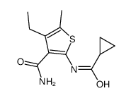 3-Thiophenecarboxamide,2-[(cyclopropylcarbonyl)amino]-4-ethyl-5-methyl- picture