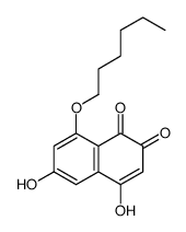 8-hexoxy-4,6-dihydroxynaphthalene-1,2-dione结构式