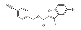 (4-cyanophenyl)methyl 5-bromo-3-methyl-1-benzofuran-2-carboxylate结构式