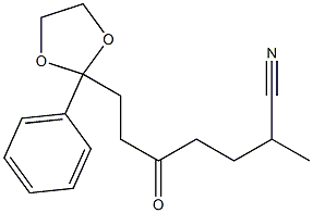 α-Methyl-δ-oxo-2-phenyl-1,3-dioxolane-2-heptanenitrile结构式
