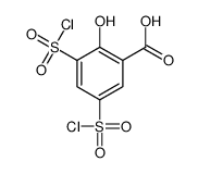 3,5-bis(chlorosulfonyl)-2-hydroxybenzoic acid结构式
