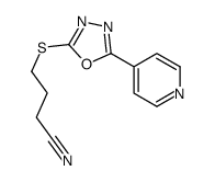 Butanenitrile, 4-[[5-(4-pyridinyl)-1,3,4-oxadiazol-2-yl]thio]- (9CI) picture