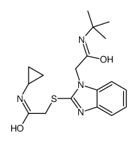 1H-Benzimidazole-1-acetamide,2-[[2-(cyclopropylamino)-2-oxoethyl]thio]-N-(1,1-dimethylethyl)-(9CI) Structure