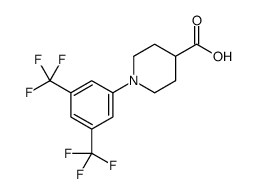 1-[3,5-bis(trifluoromethyl)phenyl]piperidine-4-carboxylic acid Structure