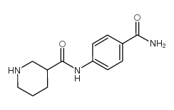 PIPERIDINE-3-CARBOXYLIC ACID (4-CARBAMOYL-PHENYL)-AMIDE structure