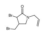 3-bromo-4-(bromomethyl)-1-prop-2-enylpyrrolidin-2-one结构式