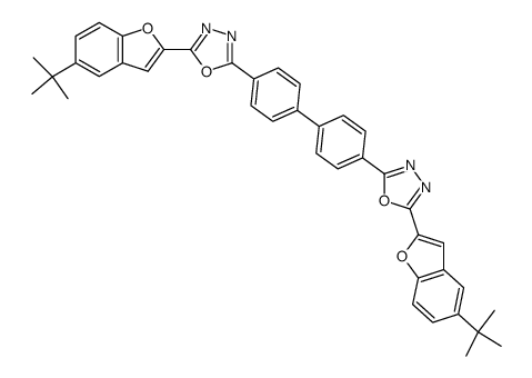 5,5'-bis-(5-tert-butyl-benzofuran-2-yl)-2,2'-biphenyl-4,4'-diyl-bis-[1,3,4]oxadiazole Structure