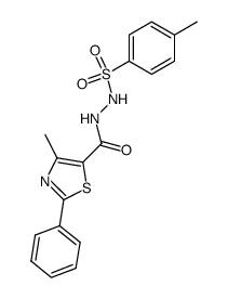 4-methyl-2-phenyl-thiazole-5-carboxylic acid N'-(toluene-4-sulfonyl)-hydrazide结构式