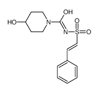 4-hydroxy-N-(2-phenylethenylsulfonyl)piperidine-1-carboxamide结构式