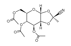 3,4,6-Tri-O-acetyl-1,2-O-[(1-exo-cyano)ethylidene]-α-D-glucopyranose结构式