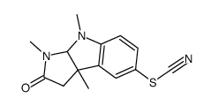 1,3a,8-trimethyl-5-thiocyanato-3,3a,8,8a-tetrahydro-1H-pyrrolo[2,3-b]indol-2-one结构式