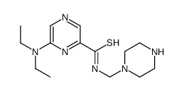 6-(diethylamino)-N-(piperazin-1-ylmethyl)pyrazine-2-carbothioamide Structure