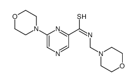 6-morpholin-4-yl-N-(morpholin-4-ylmethyl)pyrazine-2-carbothioamide结构式