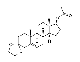 17β-acetoxy-3,3-ethanediyldioxy-androst-5-ene Structure