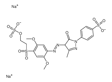 4-[4-[[2,5-dimethoxy-4-[[2-(sulphooxy)ethyl]sulphonyl]phenyl]azo]-4,5-dihydro-3-methyl-5-oxo-1H-pyrazol-1-yl]benzenesulphonic acid, sodium salt picture