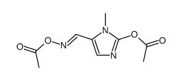 2-acetoxy-3-methyl-3H-imidazole-4-carbaldehyde O-acetyl-oxime结构式
