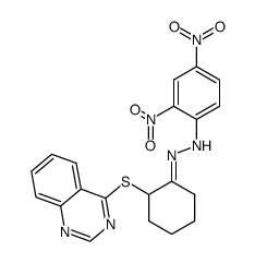 2-quinazolin-4-ylsulfanyl-cyclohexanone (2,4-dinitro-phenyl)-hydrazone Structure