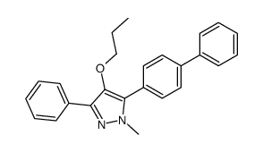 1-methyl-3-phenyl-5-(4-phenylphenyl)-4-propoxypyrazole结构式
