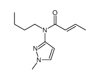 N-butyl-N-(1-methylpyrazol-3-yl)but-2-enamide结构式