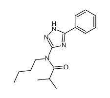 N-butyl-2-methyl-N-(5-phenyl-1H-1,2,4-triazol-3-yl)propanamide结构式