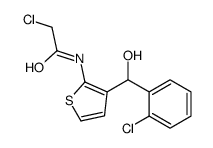 2-chloro-N-[3-[(2-chlorophenyl)-hydroxymethyl]thiophen-2-yl]acetamide Structure